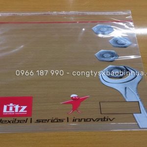 Sản xuất túi PP nắp keo in thông tin thương hiệu