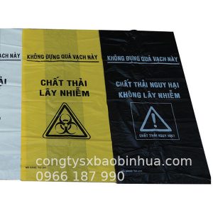 Túi rác y tế màu đen đựng chất thải nguy hại