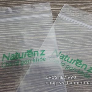 Túi Zipper miết đầu in logo thương hiệu