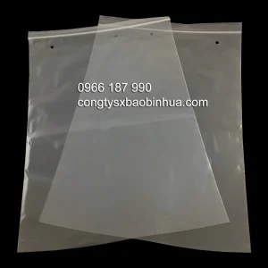 Túi Zipper miết đầu có dập lỗ